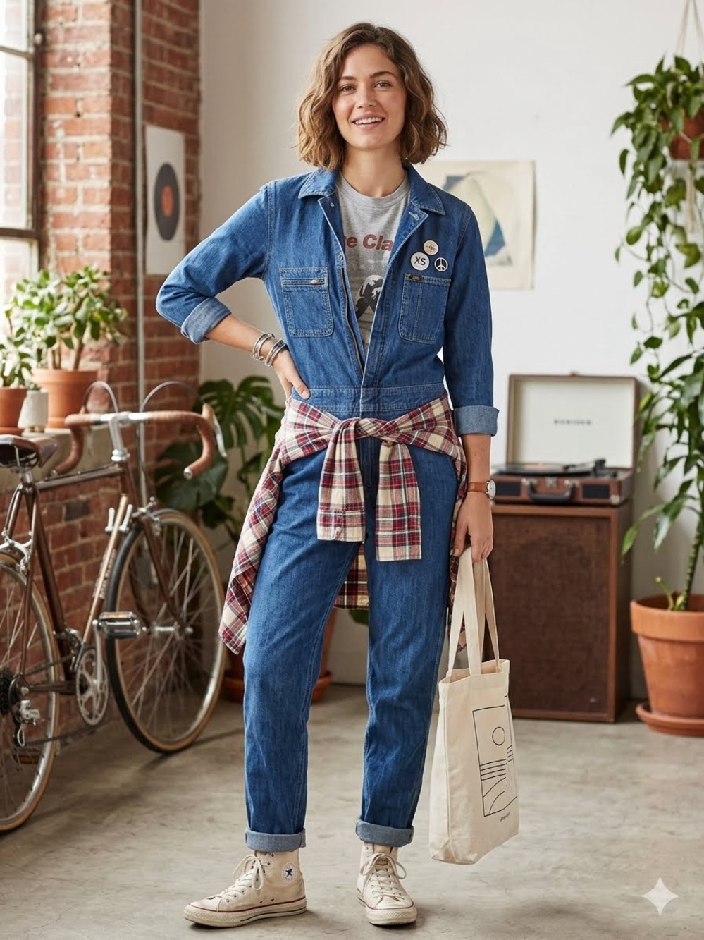 Lee Vintage Modern Union-Alls Blue Denim Jumpsuit Coveralls - Women's Size XS
